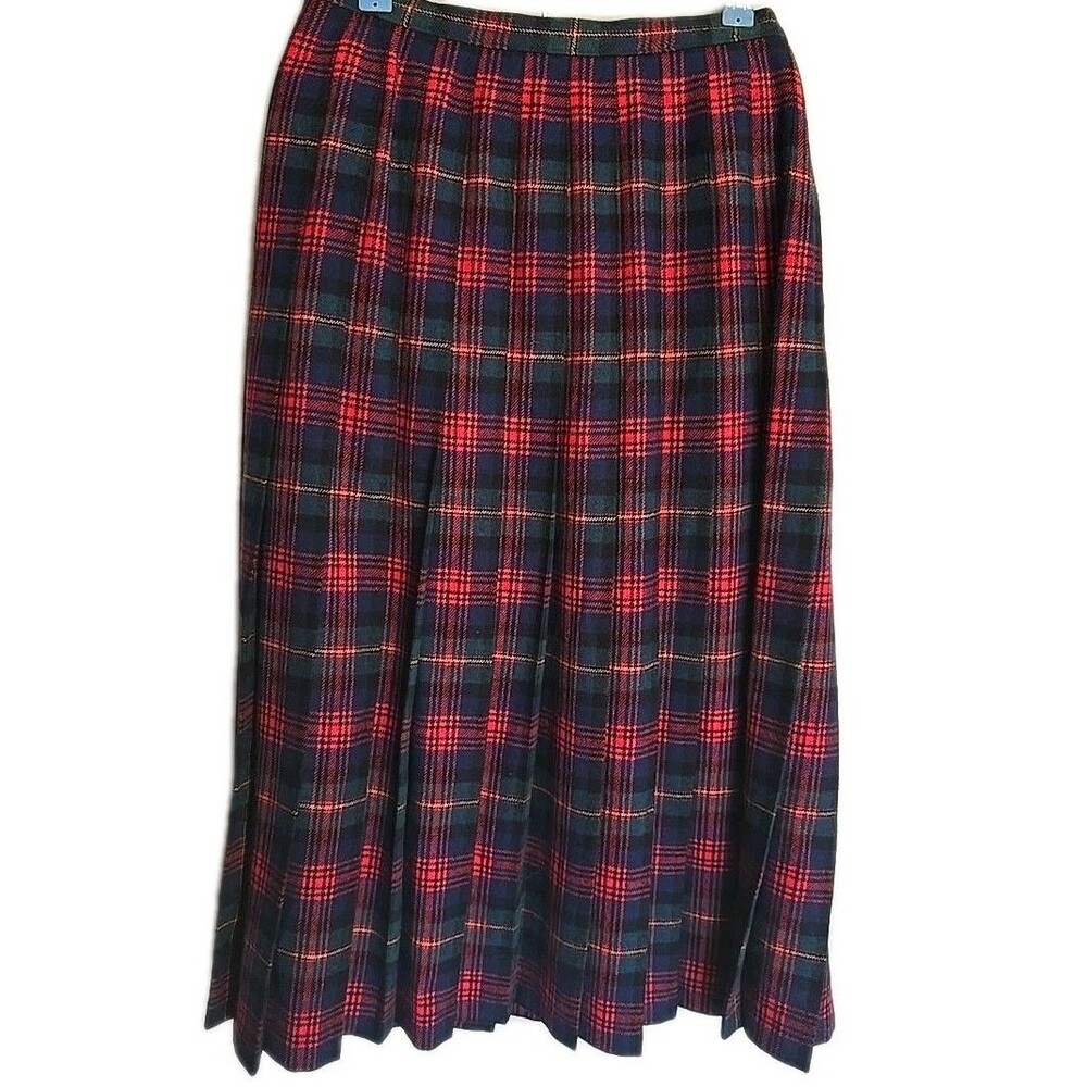 PENDLETON Vintage Authentic Mac Lennan Tartan Plaid Wool Skirt Size 10 Midi Maxi